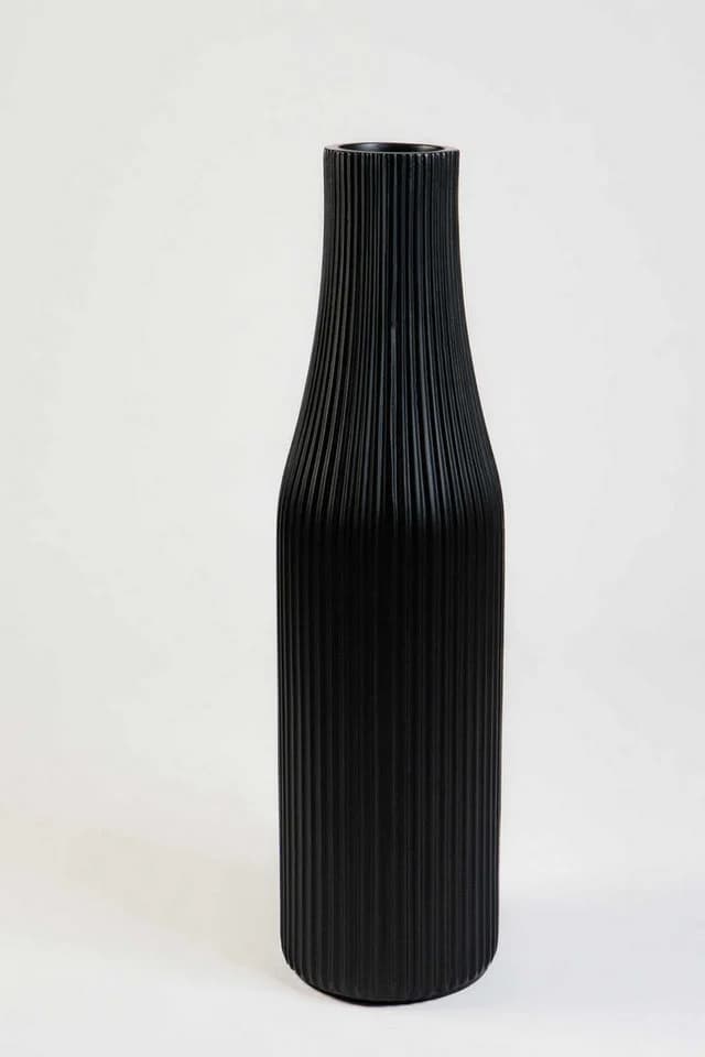 VIVANNO Bodenvase VERTIGO Säule Skandischwarz Matt Fiberglas - Bild 5