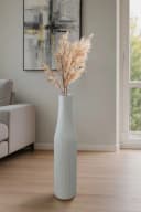 VIVANNO Bodenvase VERTIGO Säule Skandiweiß Matt Fiberglas Bild 1