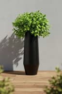 VIVANNO Bodenvase Fiberglas BERBELO Schwarz Matt Bild 1