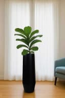 VIVANNO Bodenvase Fiberglas BERBELO Schwarz Matt Bild 4
