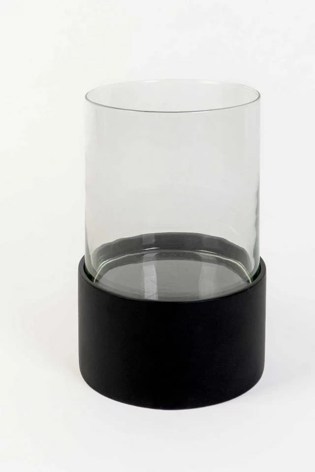 VIVANNO Windlicht CANDIRA Rund Schwarz Matt Fiberglas - Bild 5