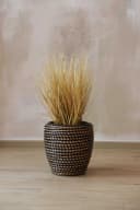VIVANNO Blumentopf Rattan MASTELLO Rund - Umbra Geflochten Bild 1