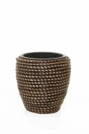 VIVANNO Blumentopf Rattan MASTELLO Rund - Umbra Geflochten Bild 4