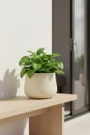 VIVANNO Blumentopf Fiberglas GIRAR Rund Vesuvbeige Matt Bild 1