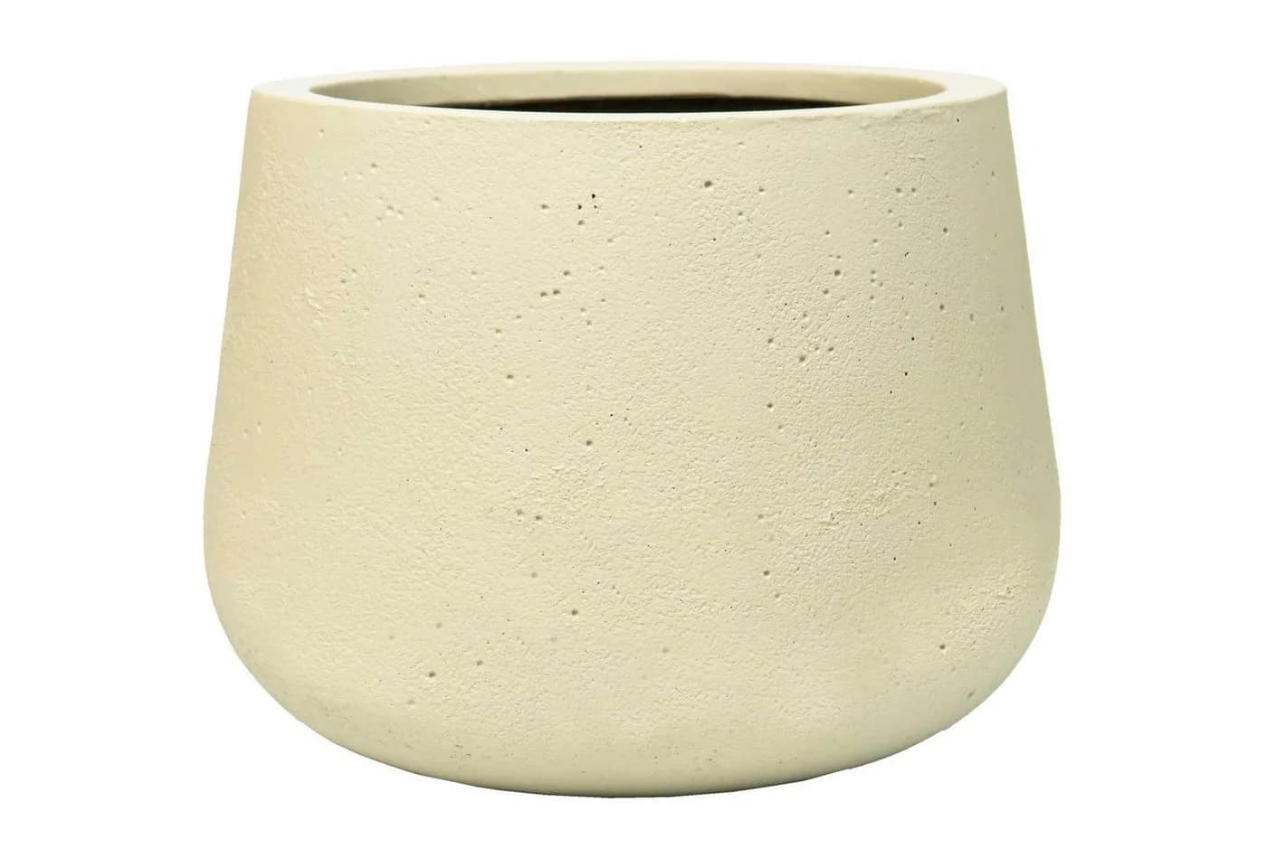 VIVANNO Blumentopf Fiberglas GIRAR Rund Vesuvbeige Matt - Bild 2
