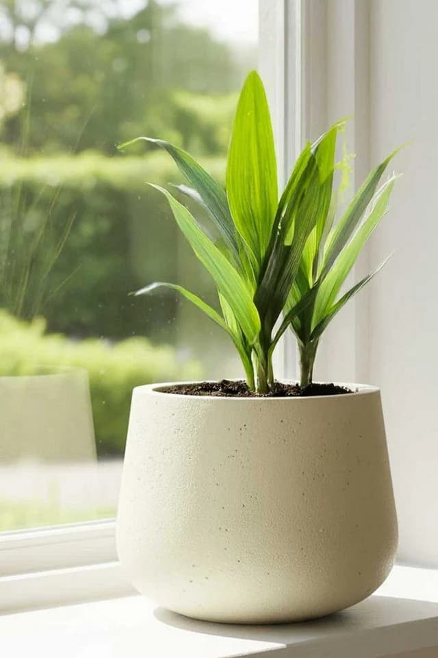 VIVANNO Blumentopf Fiberglas GIRAR Rund Vesuvbeige Matt - Bild 4