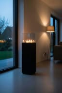 VIVANNO Bodenwindlicht Fiberglas CANDELA Rechteckig Skandischwarz Matt Bild 3