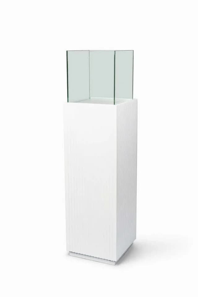 VIVANNO Bodenwindlicht Fiberglas Rechteckig Skandiweiß Matt - Bild 4