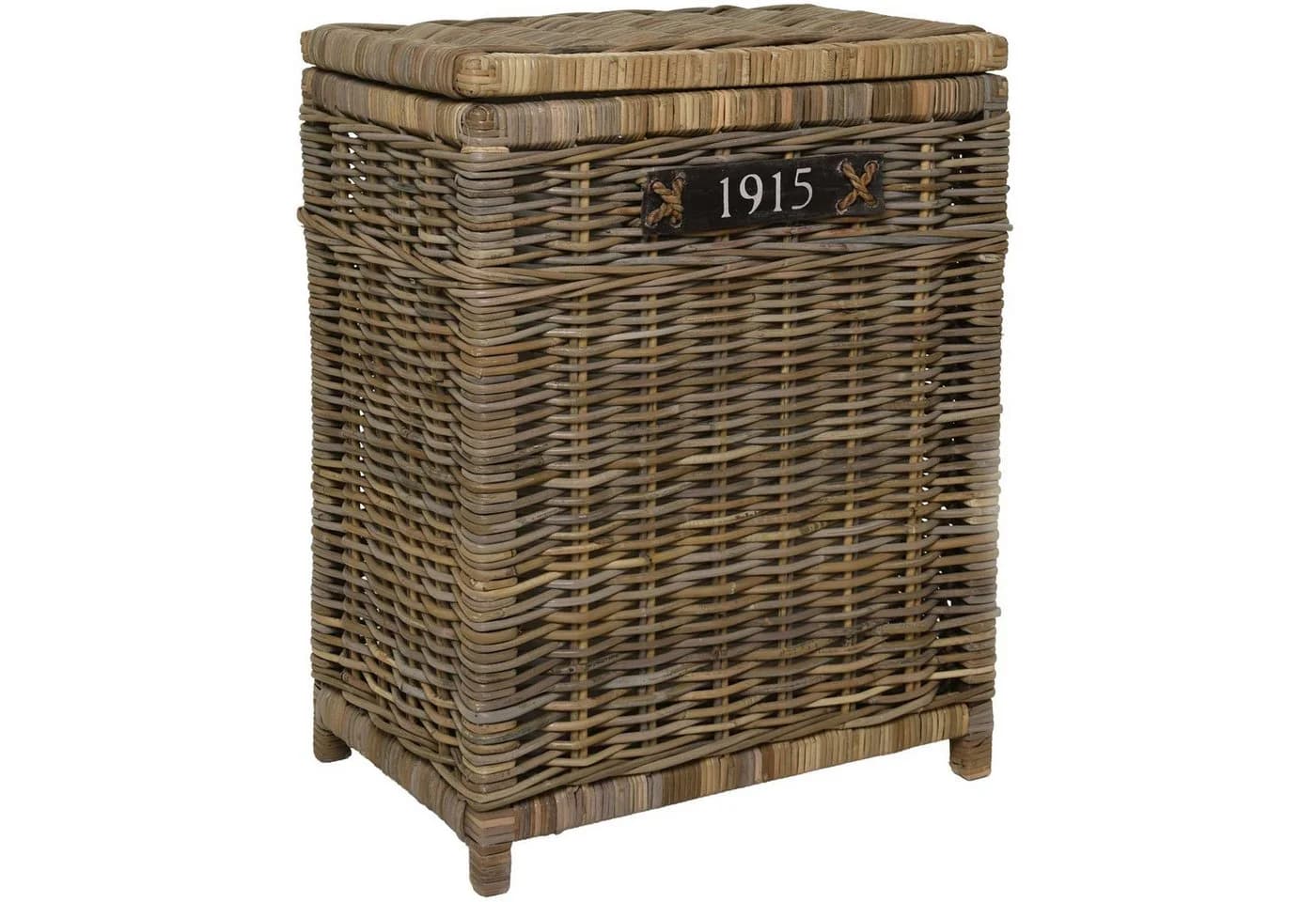 VIVANNO Wäschekorb Rattan CESTO mit Deckel und Inlay - Bild 2