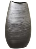 VIVANNO Bodenvase KALAL Oval Spiralschwarz Hochglanz Bild 2