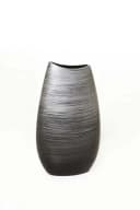 VIVANNO Bodenvase KALAL Oval Spiralschwarz Hochglanz Bild 3