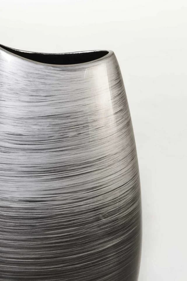 VIVANNO Bodenvase KALAL Oval Spiralschwarz Hochglanz - Bild 4