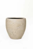 VIVANNO Blumentopf ANIRA Rund Fiberglas Steinoptik Beige Bild 4