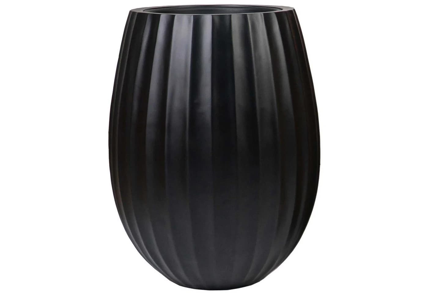 VIVANNO Blumentopf BALAO ARC Schwarz Matt Fiberglas - Bild 2
