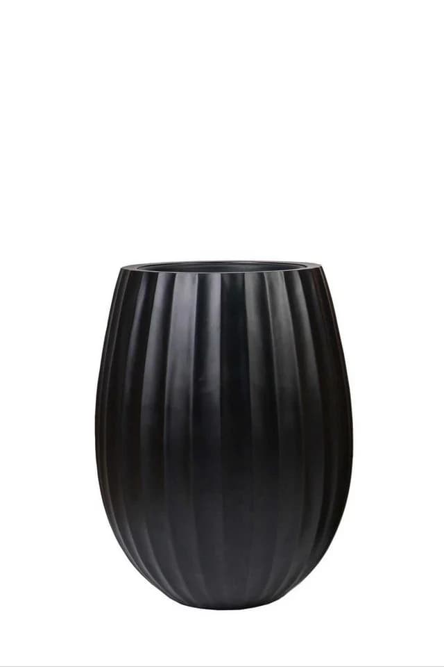 VIVANNO Blumentopf BALAO ARC Schwarz Matt Fiberglas - Bild 4