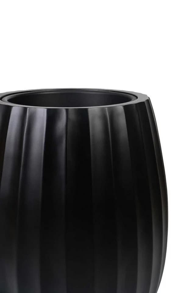 VIVANNO Blumentopf BALAO ARC Schwarz Matt Fiberglas - Bild 5