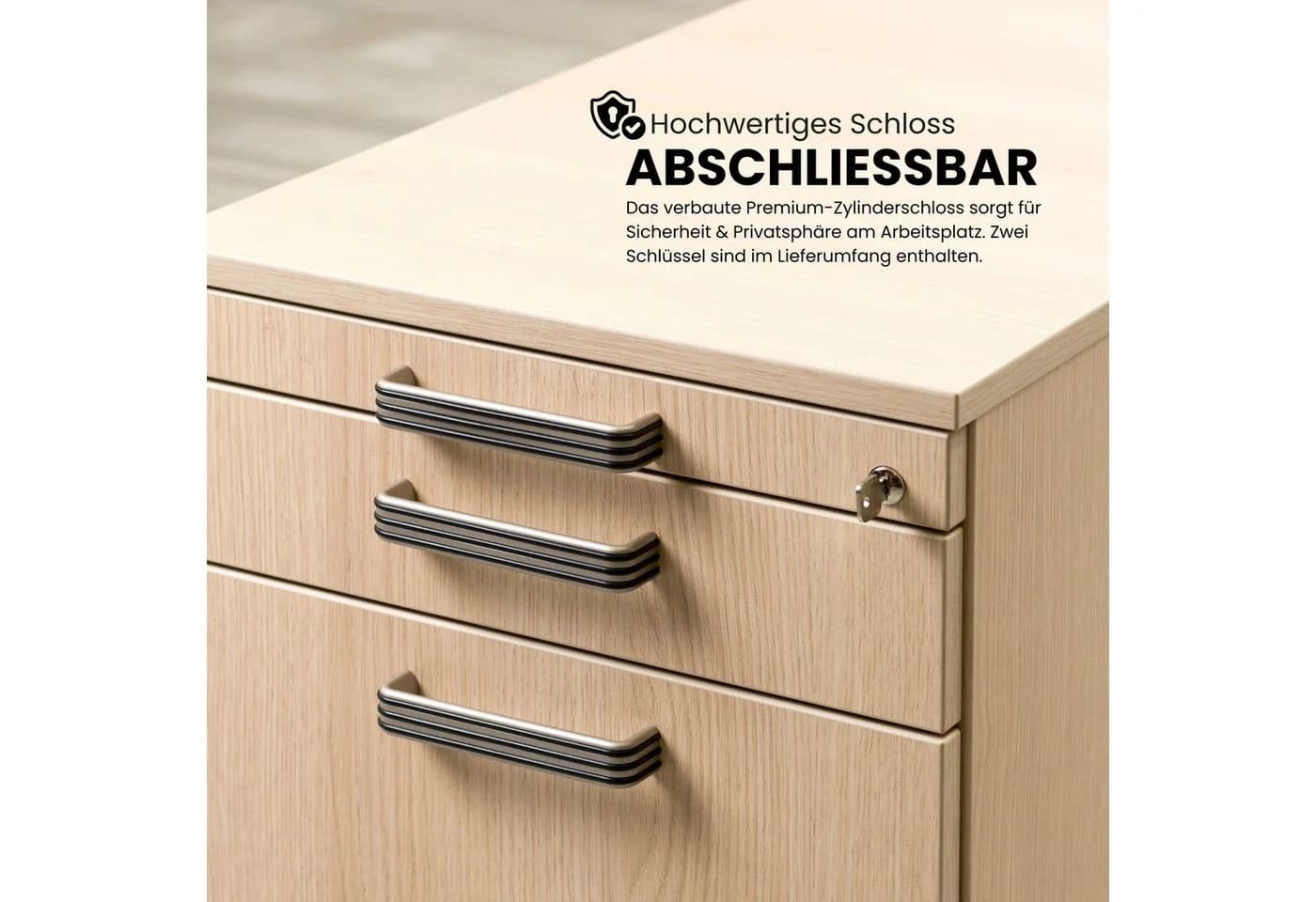bümö Rollcontainer Office Bürocontainer 3 Schubladen Graphit - Bild 1
