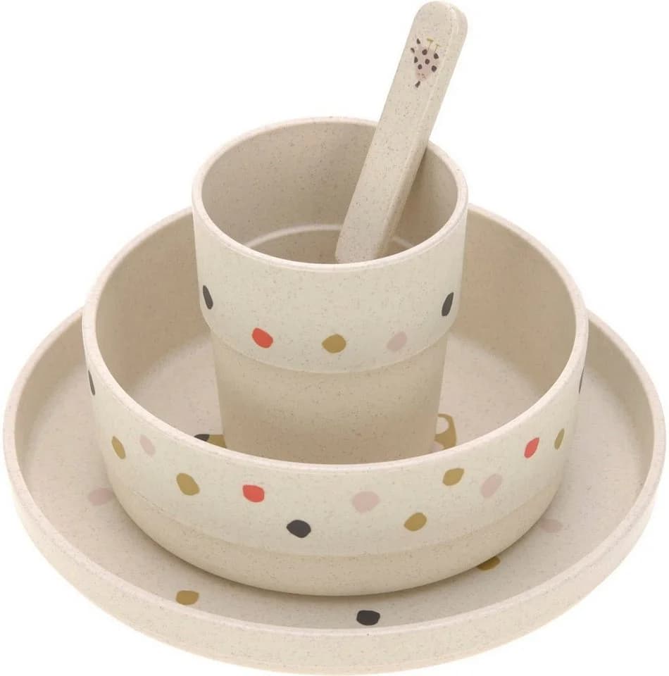 LÄSSIG Kindergeschirr-Set Little Mateys spicy orange 4-tlg.