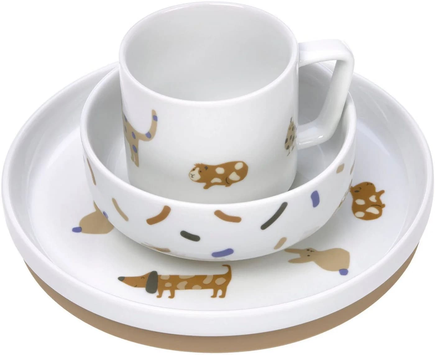 LÄSSIG Kindergeschirr-Set Little Mateys royal blau Porzellan