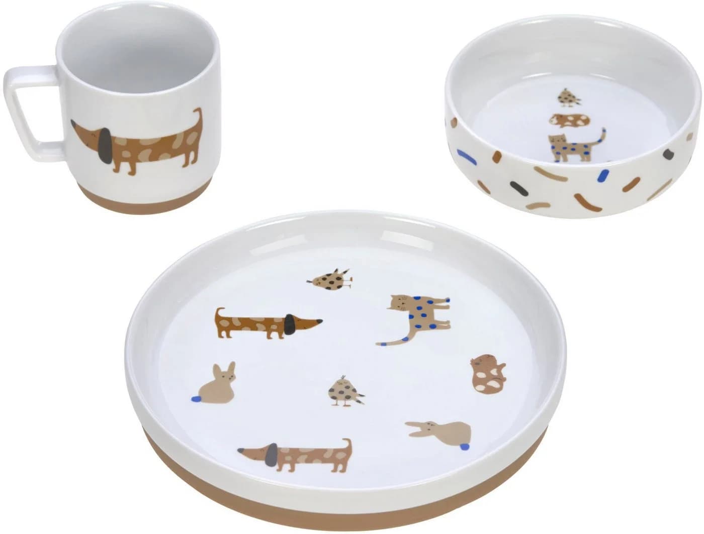 LÄSSIG Kindergeschirr-Set Little Mateys royal blau Porzellan - Bild 2