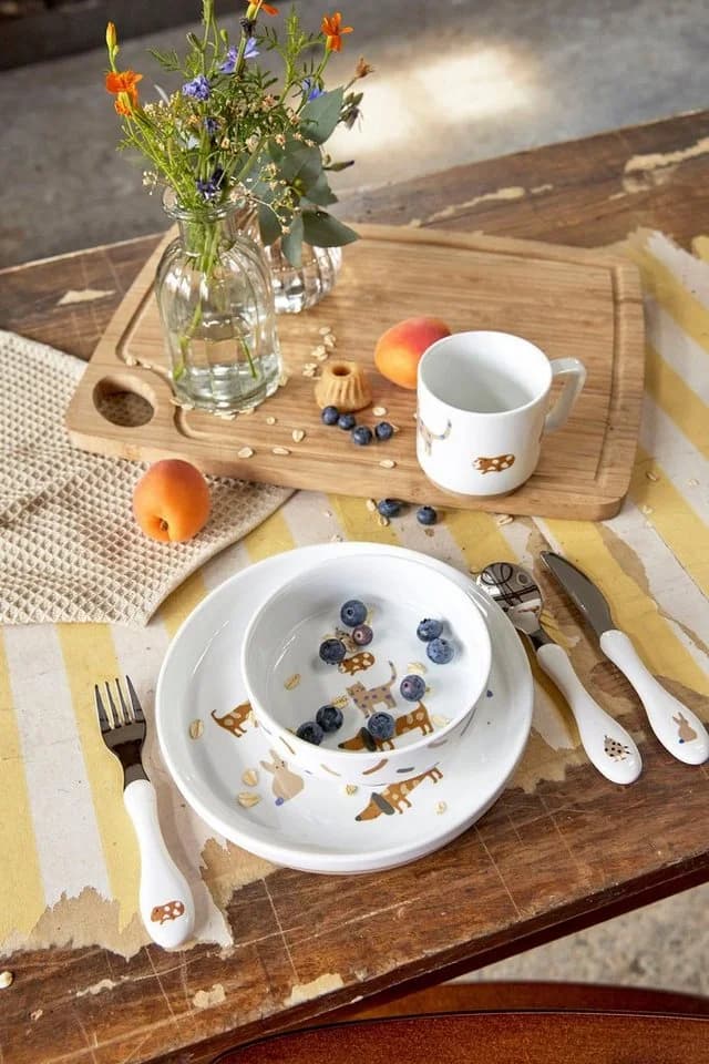LÄSSIG Kindergeschirr-Set Little Mateys royal blau Porzellan - Bild 3
