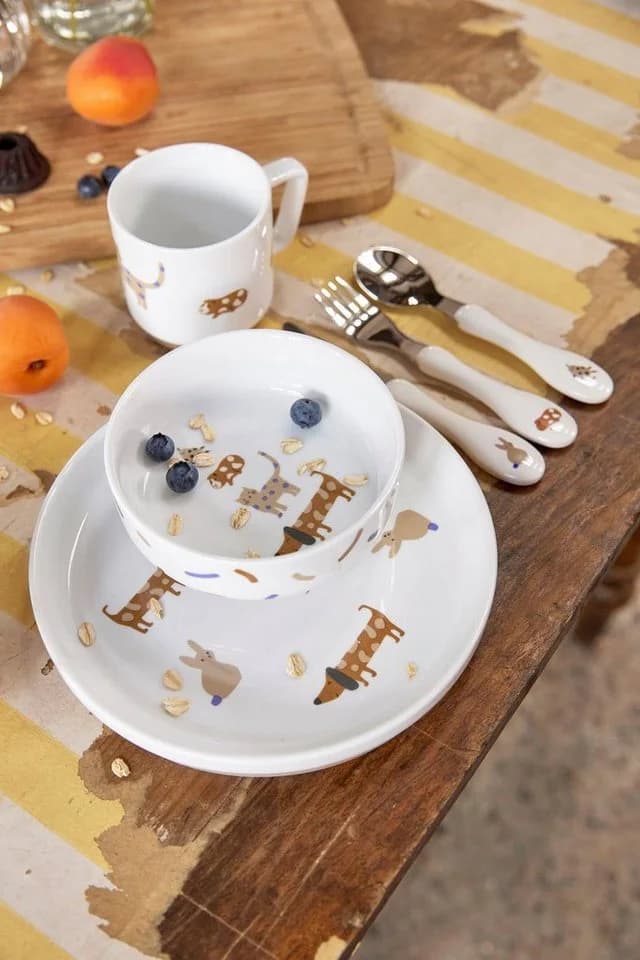 LÄSSIG Kindergeschirr-Set Little Mateys royal blau Porzellan - Bild 4
