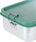 LÄSSIG Solid Lunchbox Edelstahl Grün Silber Kinder Bild 5