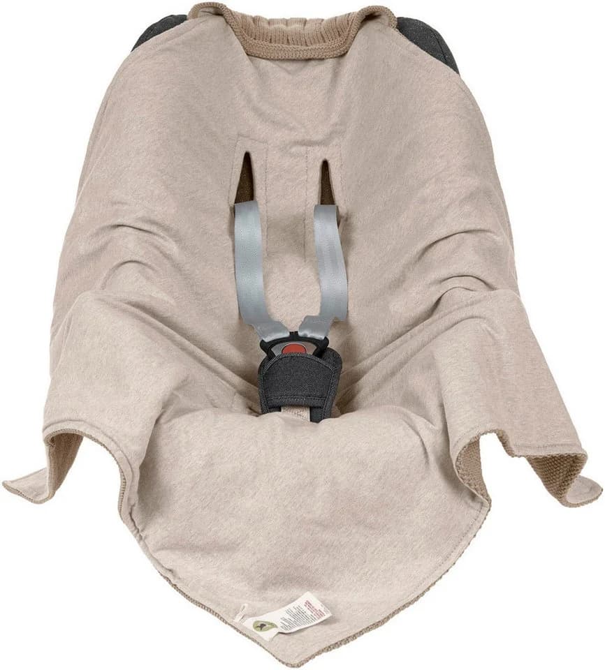 LÄSSIG Einschlagdecke Taupe Baumwolle mit Kapuze