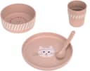 LÄSSIG Kindergeschirr-Set Tiny Team Cat 4-tlg. Braun Bild 2