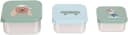 LÄSSIG Tiny Team Snackbox 3-er Set Grün Edelstahl Kinder Bild 1