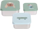 LÄSSIG Tiny Team Snackbox 3-er Set Grün Edelstahl Kinder Bild 2