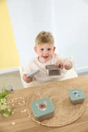 LÄSSIG Tiny Team Snackbox 3-er Set Grün Edelstahl Kinder Bild 5