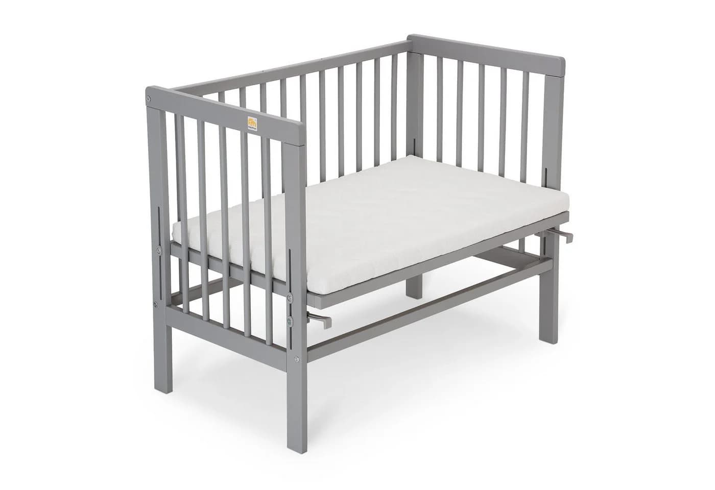 FabiMax Beistellbett Basic Plus grau mit Matratze - Bild 2