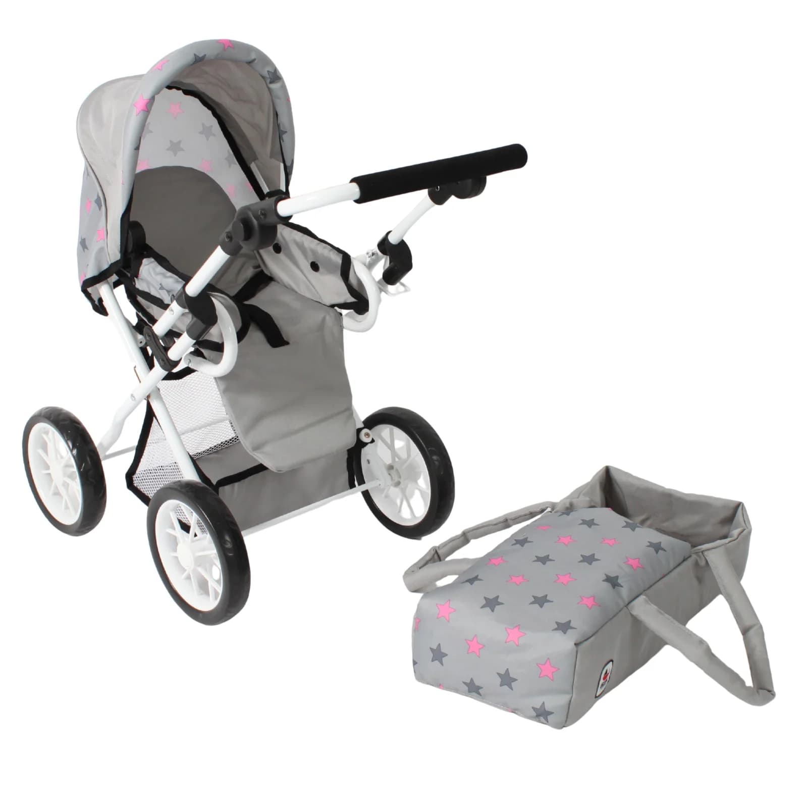 Bayer Chic 2000 Kombi-Puppenwagen "Leni" Grau 3-in-1