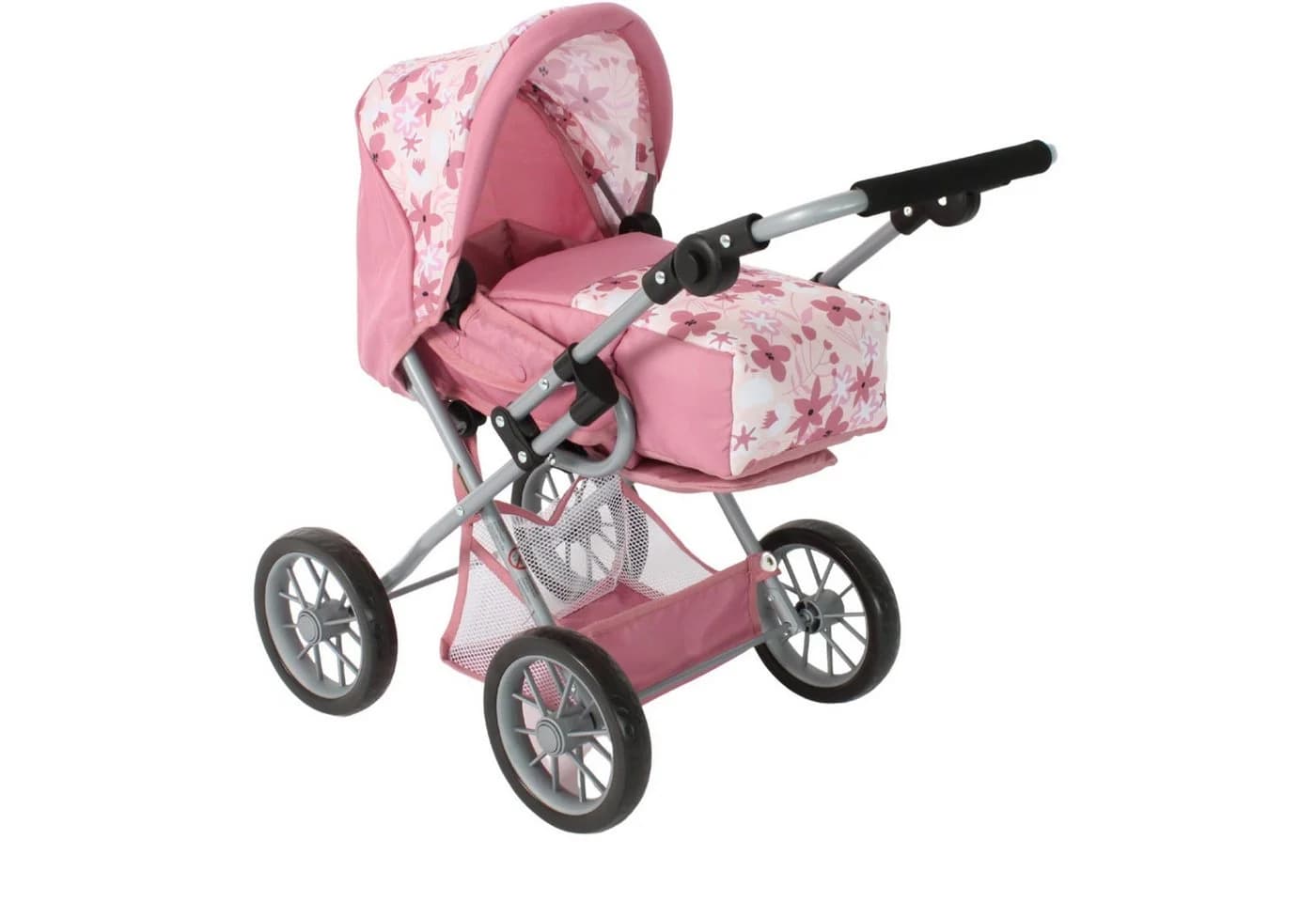 CHIC 2000 Kombi-Puppenwagen Leni Blumen Rosa Altrosa - Bild 2