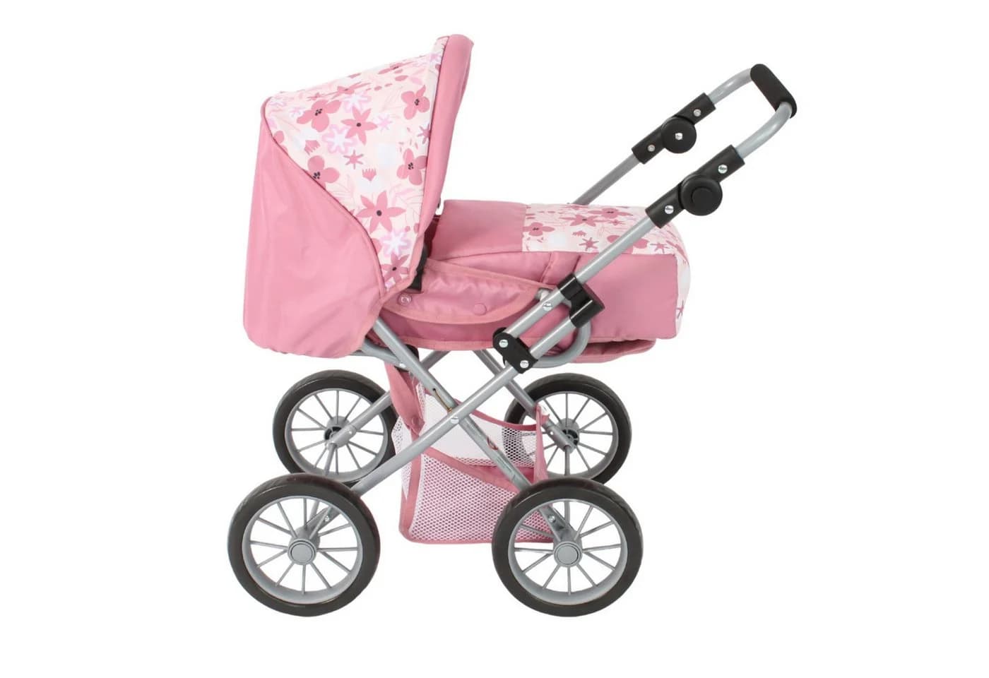 CHIC 2000 Kombi-Puppenwagen Leni Blumen Rosa Altrosa - Bild 3