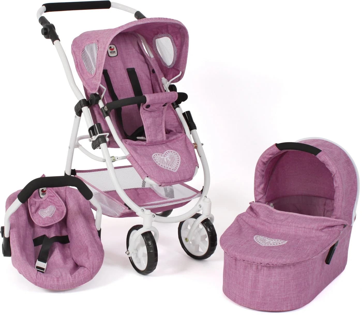 CHIC2000 Kombi-Puppenwagen Emotion All In 3in1 Jeans Pink - Bild 2