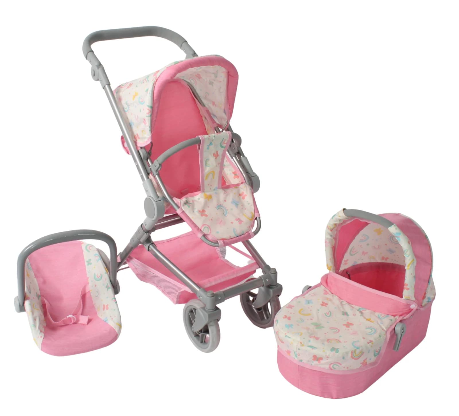 CHIC2000 Fides 3in1 Kombi-Puppenwagen Rosa