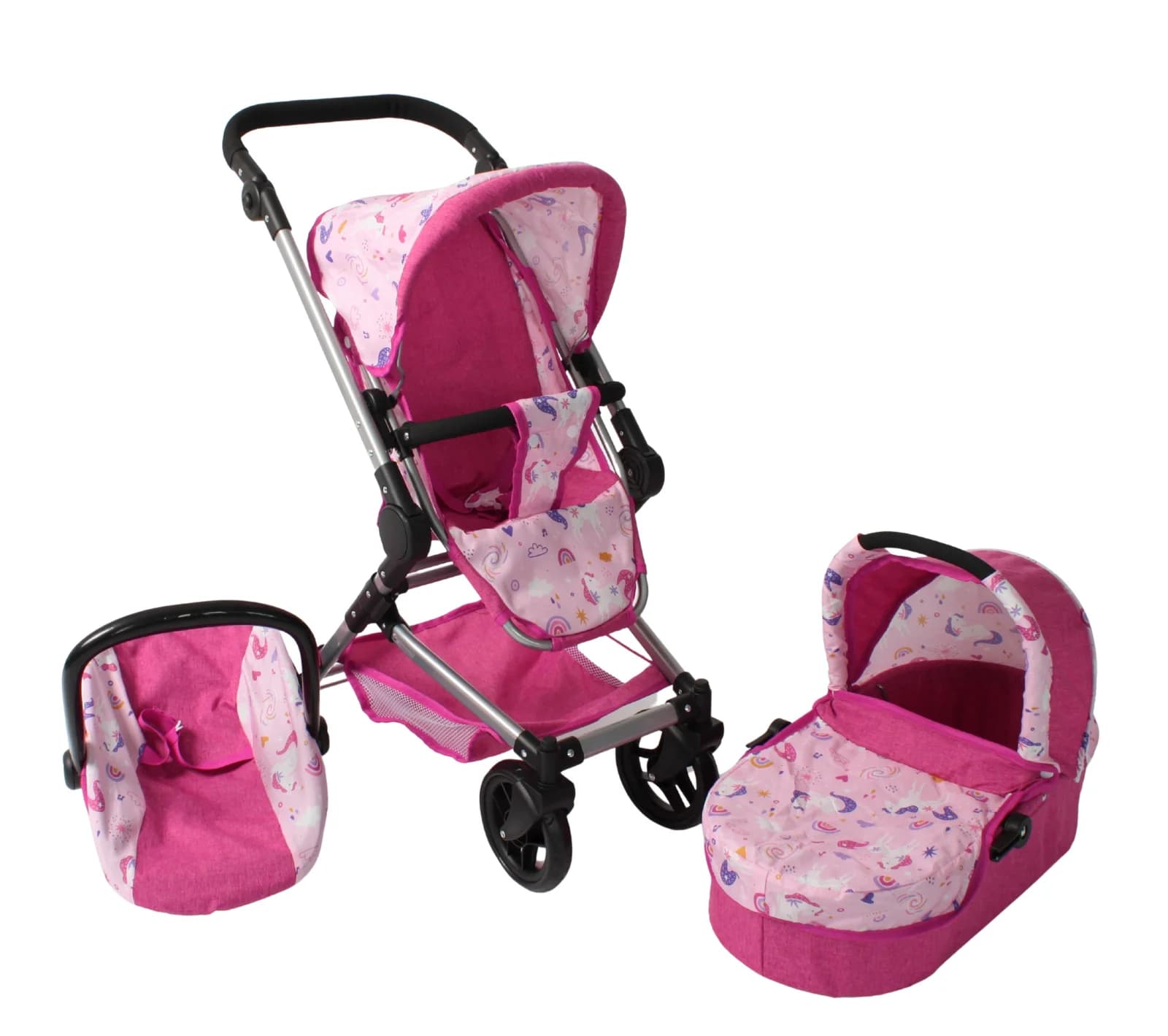 Bayer Chic 2000 Kombi-Puppenwagen Fides 3in1 Rosa