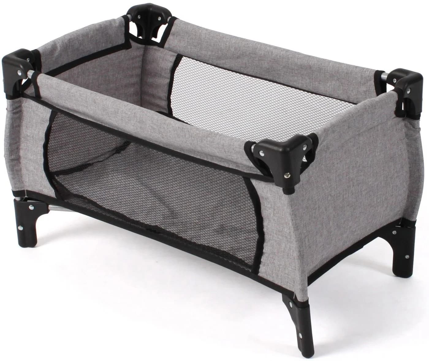 CHIC2000 Puppenbett Deluxe Melange Grau mit Tragetasche