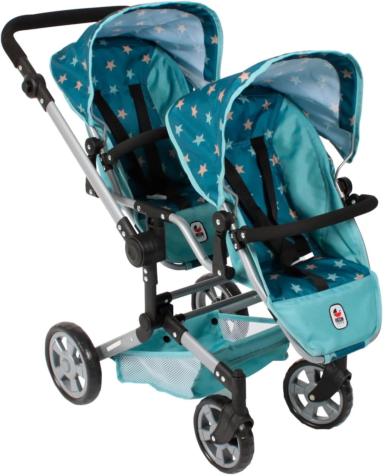Bayer Chic 2000 Puppen-Zwillingsbuggy Linus Duo türkis