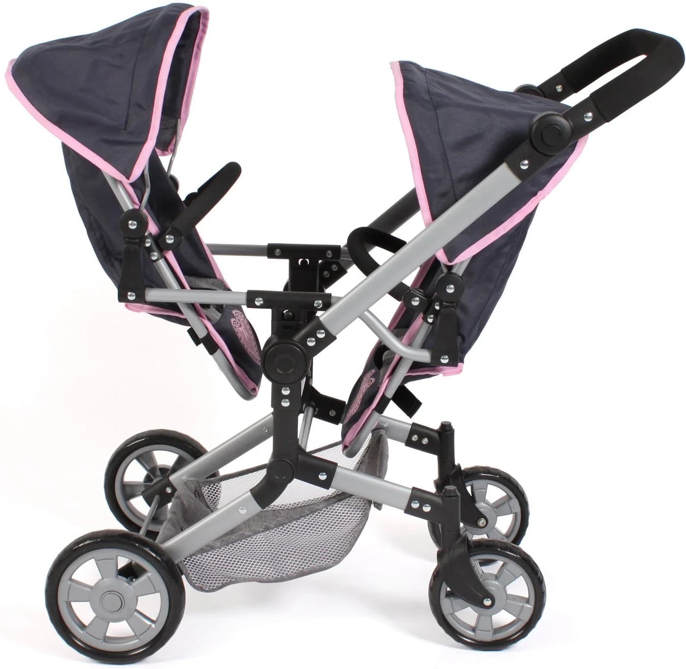 CHIC2000 Puppen-Zwillingsbuggy Linus Duo mit zwei abnehmbaren Sportsitzen