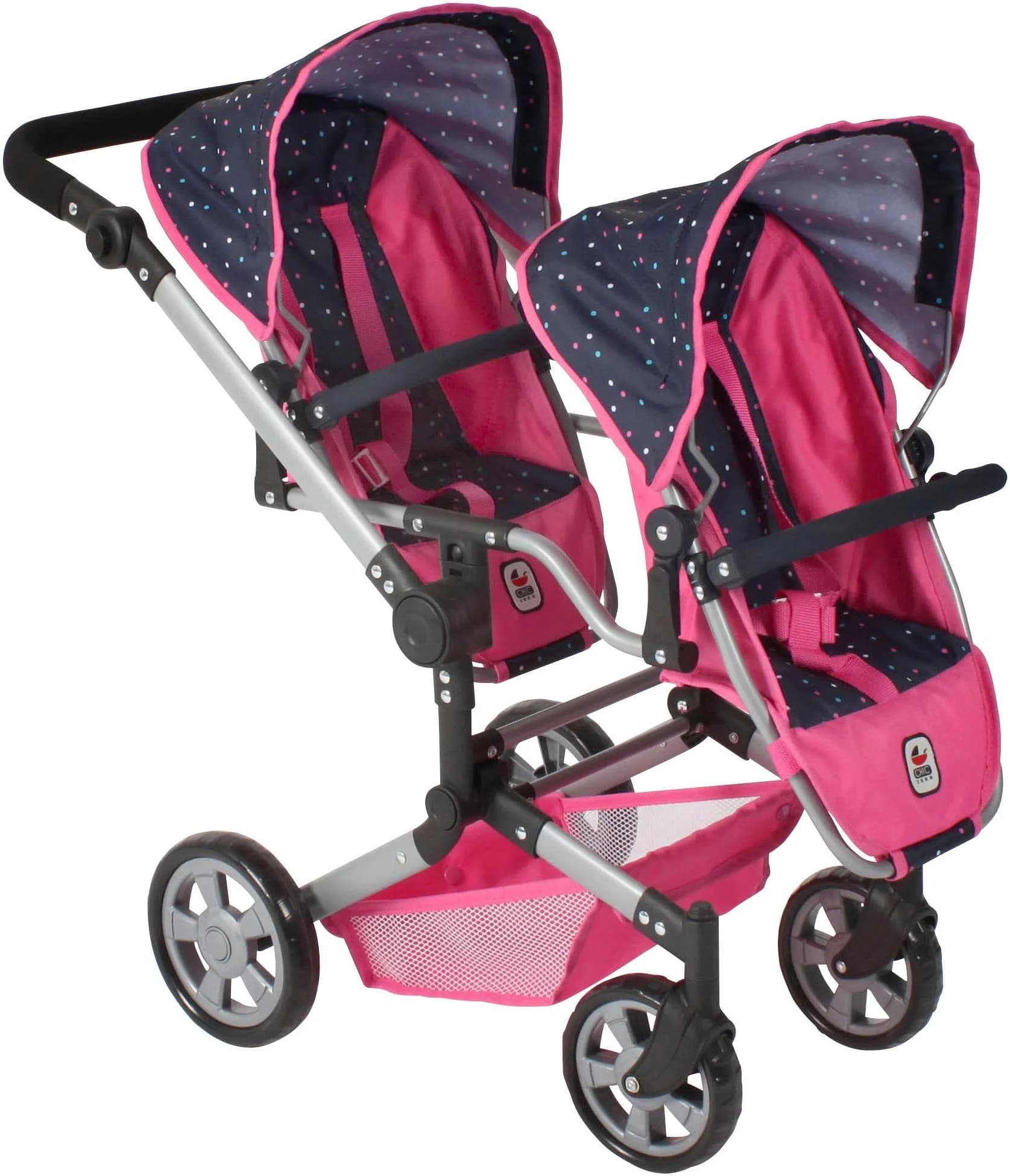 Bayer Chic 2000 Puppen-Zwillingsbuggy Linus Duo Rosa