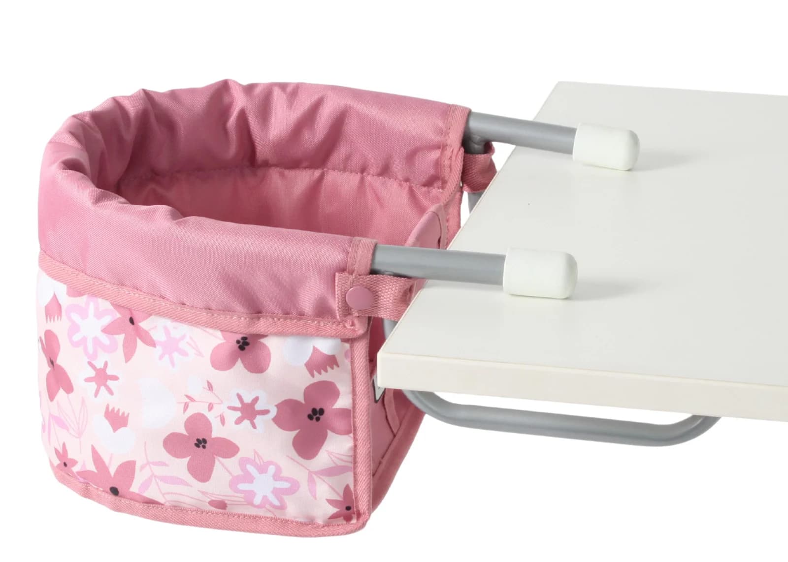 CHIC2000 Puppen-Tischsitz Corallo Flowers Rosa mit Sicherheitsgurt
