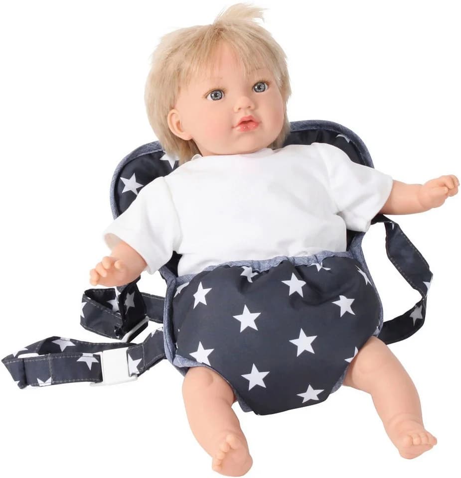 CHIC2000 Puppen Bauchtrage Sternchen Blau Polyester