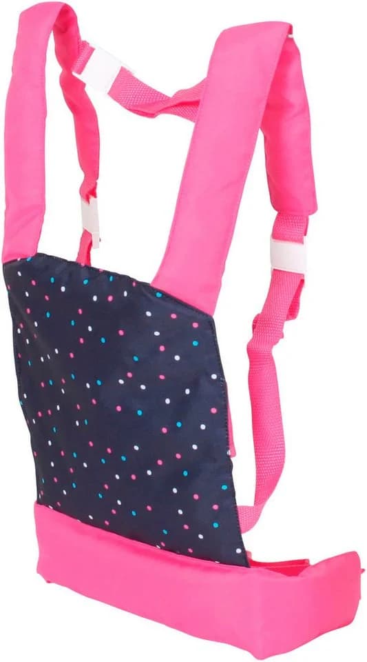 CHIC2000 Puppen Bauchtrage Konfetti pink - Weich gepolstert