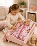 CHIC2000 Puppen Schlafsack Rosa mit Blumenmuster Bild 5