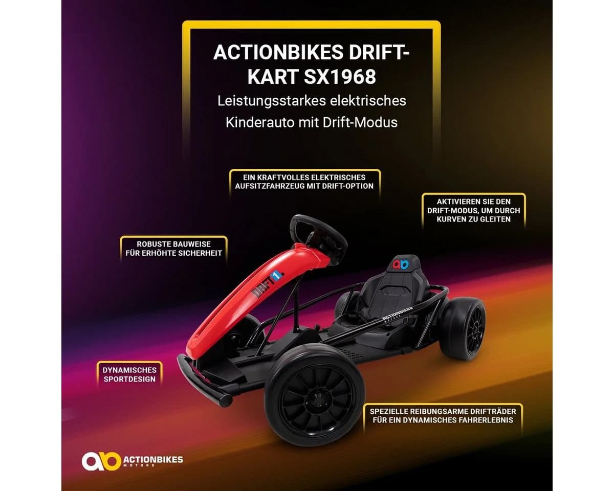 Actionbikes Motors Go-Kart SX1968 Elektro Weiß 13 km/h Bremsautomatik - Bild 4