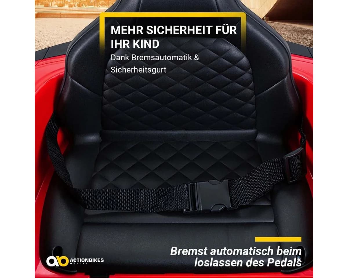 Actionbikes Motors Elektro-Kinderauto Audi R8 4S Spyder Schwarz - Bild 4