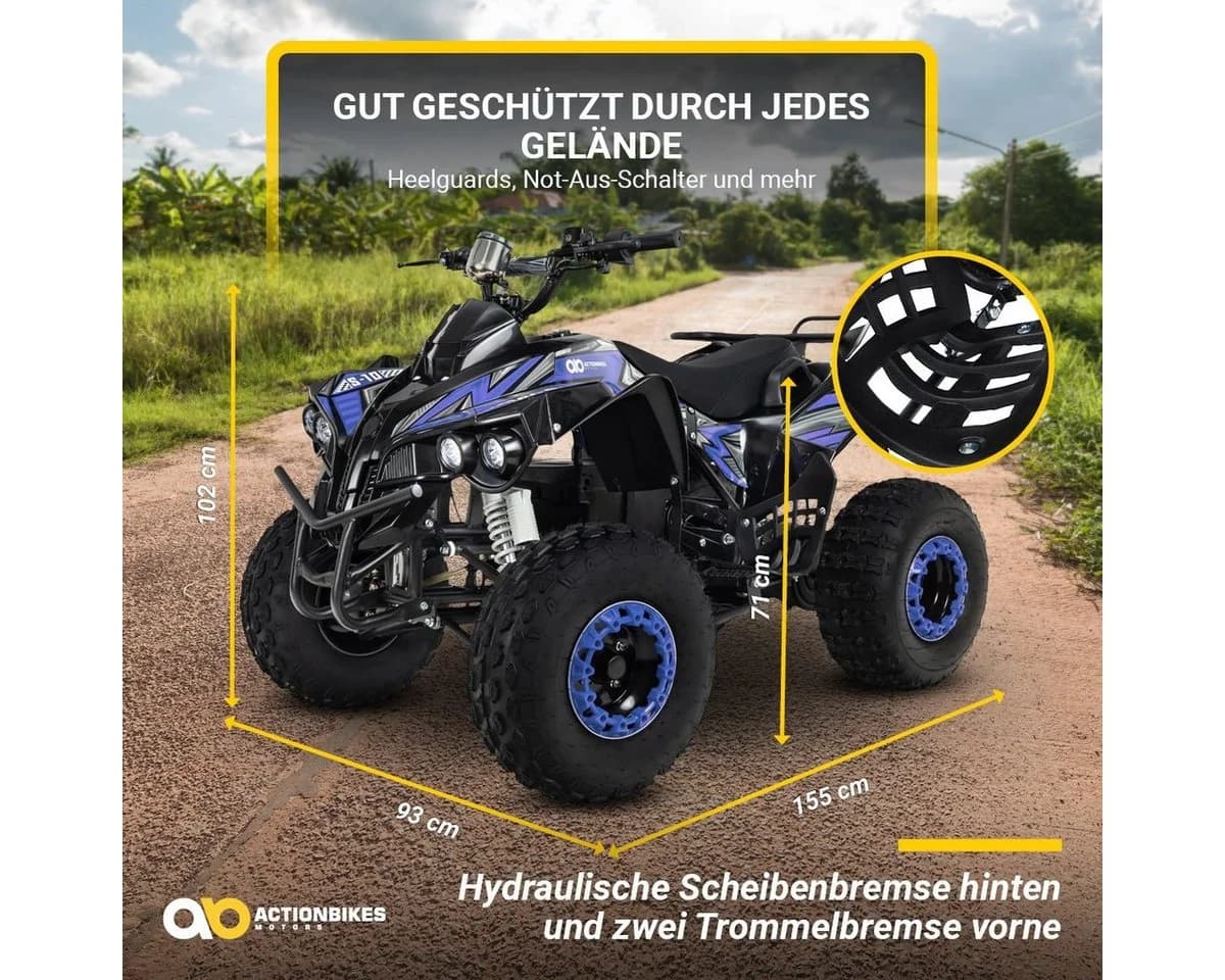 Actionbikes Motors Elektro-Kinderquad S10 1000W Grün - Bild 5